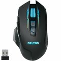 Delton G37 Wireless Ergonomic Gaming Mous w/ Adjustable DPI and LED Controls for Laptop, Desktop, MacBook DMGAM37ERG